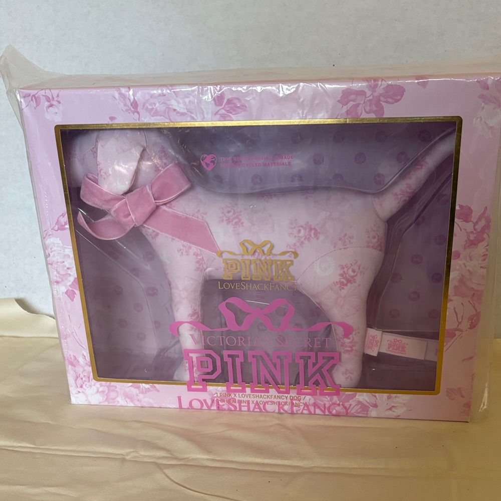 PINK X LOVE SHACK FANCY DOG *New* BEAUX ICONS VELVET BOW